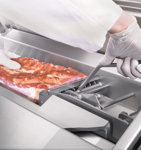 Lion Bacon Slicing Portioning Machine With Product